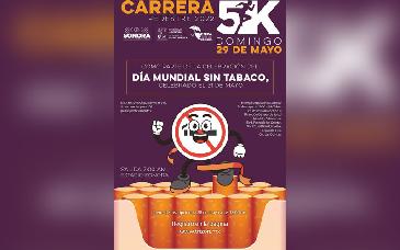 Secretaría de Salud invita a conmemorar el Día Mundial Sin Tabaco con una carrera pedestre de 5 kilómetros